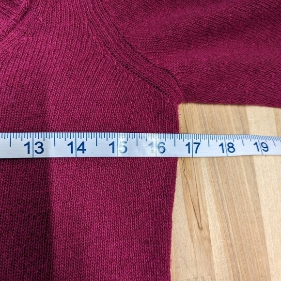 Free People Magenta Wool Blend Sweater Scoop Neck S - Picture 6 of 13